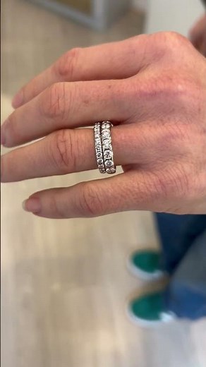 Platinum Memoire Diamond Eternity Rings #designyard #eternityrings #handmadejewelry #germanmade