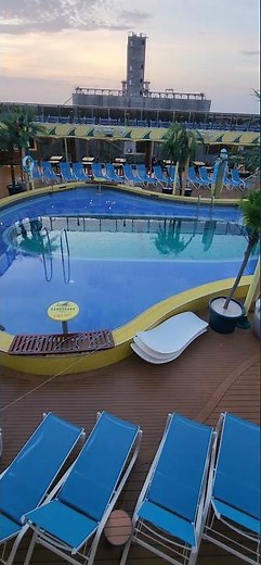 Morning View of Pool deck of Margaritaville Islander | Ultimate Guide from Boarding to tour end