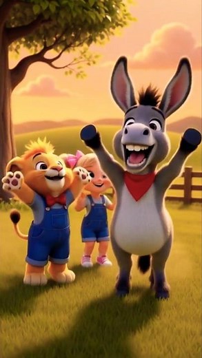 Little Donkey Dancing 🫏😂 | Funny Animal Short for Kids #shorts