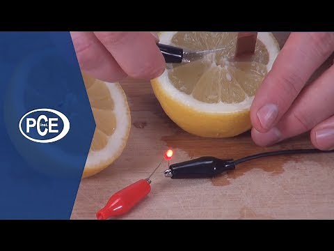 Generar electricidad con fruta: Experimento | PCE Instruments