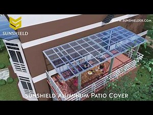 Sunshield Stylish Aluminum Patio Cover with Polycarbonate Roof