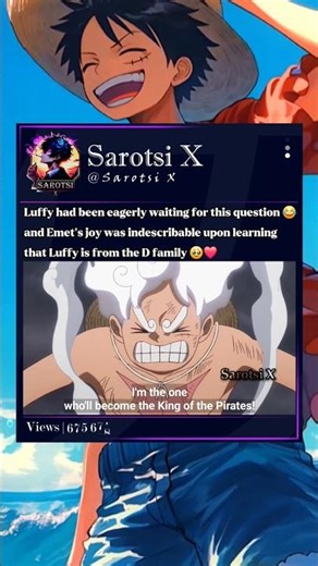 Emet’s joy was indescribable🥹 episode 1153 #emet #luffy #joyboy #onepiece