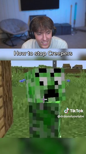 How to stop Minecraft creepers… #minecraftmemes #minecraft #trending #fyp #foryoupage