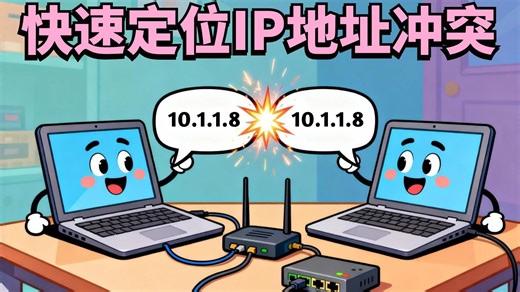 IP冲突别慌！1分钟锁定“抢地址”的设备