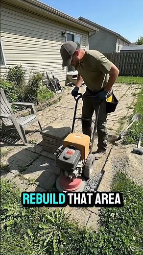 This Patio Kept Sinking Until They Fixed the Base 😳 #paverpatio #backyardtransformation