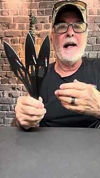 RBLACK Kunai Throwing Knives Set of 3 Nylon Sheath Recreation Throwing Box Opening‪@DispatchKnives‬