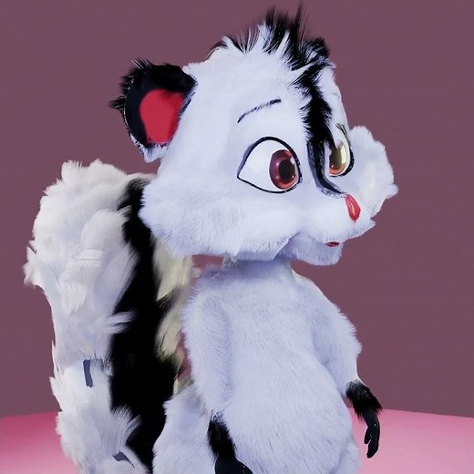 Posing Skunk - 3D Blender Animation #shorts #characteranimation