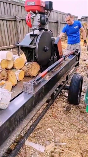 Log Splitter Firewood #firewood #woodworking