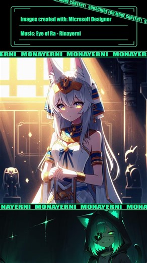 Anubis in Anime Style - Created with Microsoft Designer