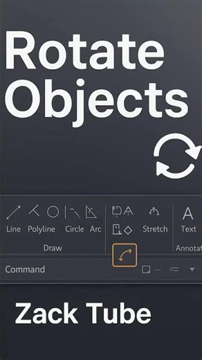 Rotate objects #autocad