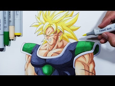 How To Draw BROLY Super Saiyan - Step By Step Tutorial!!