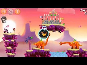 Angry Birds Classic Jurassic Pork But with OP Shockwave Bomb All levels