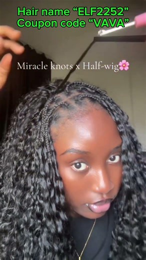 Miracle Knots Braids: Half Crochet Hair + Half Curly Wig