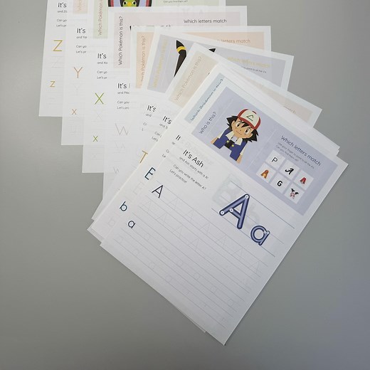 Pokémon Alphabet Tracing Worksheets A–Z – 26 Printable PDF & JPG – Handwriting Practice for Kids - Etsy