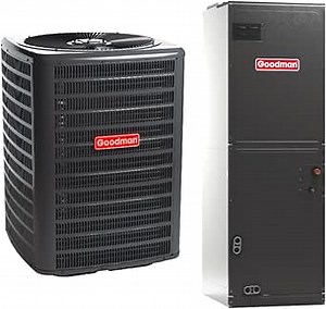 2.5 Ton 14.5 SEER2 Goodman Multi-Position Heat Pump System with Models GLZS4BA3010 and AMST30BU1300