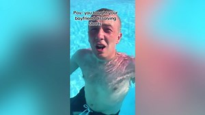 Man discovers he's wearing dissolving shorts mid-dip