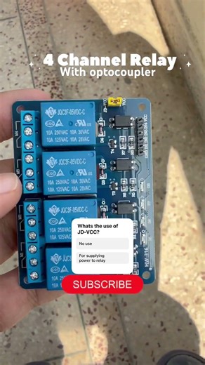 Four Channel Relay | JD-VCC | VCC ~ #doityourself #relay #dcpower #dc #electronics #soldering #like