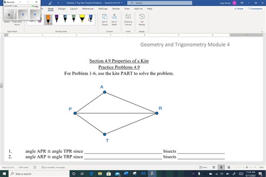 Geometry & Trigonometry Solutions Section 4.9