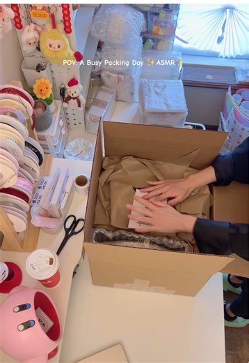 Daily order packing vlog ASMR #smallbusinesscanada #packwithme #wulihome