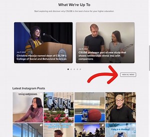 Here at #CSUSB, students can catch up to the latest news about campus! 🐺💙 . We provided a video to help navigate students to where they can read the campus news articles! 📰 . . . #CoyotePride #BoldVision | CSUSB