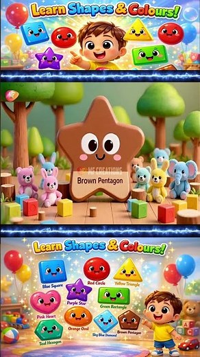 Learn 3D Shapes and Colours for Kids | Preschool Learning