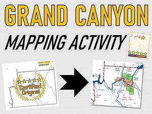GRAND CANYON Mapping Activity - fun, easy, engaging follow-along 15-slide PPT