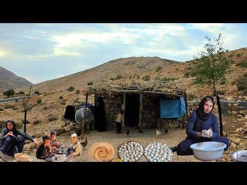 🔥Mountain Survival Challenge: A Real Day with Nomads and the Hardworking Woman(Iranian Nomads)