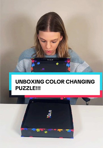 🫨🧩 #colorchanging #jigsawpuzzle #puzzletok #gradient #unboxing #fyp