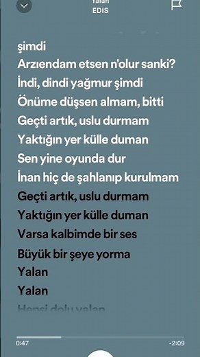 Edis - Yalan - Speedup Lyrics #keşfet #speedup #lyrics #speedsong #speedupsongs #spotify #speed