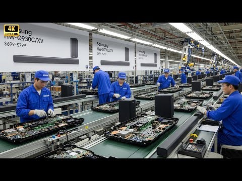 Inside the SAMSUNG factory: producing the Samsung HW-Q930C/XV speaker, priced at $699-$799.
