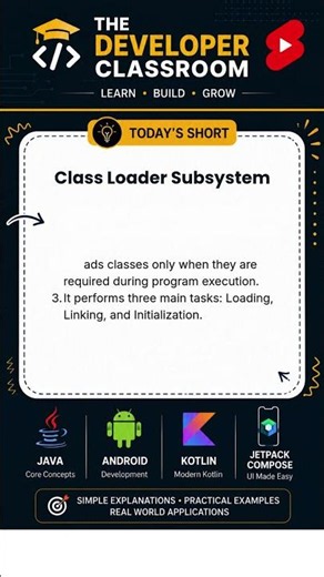 The Class Loader Subsystem ‪@thedclassroom‬ #java #javaforbeginners #jvm #programming