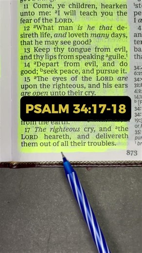🕊️ God Hears You in Your Pain (Psalm 34:17-18)