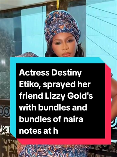 Destiny Etiko Sprays Lizzy Gold with Naira Notes at Funeral