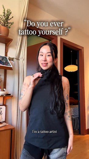 Elizabeth Lai 🌸 (Ze) on Instagram: "Support my chaotic decisions and go watch my 7 day art challenge on Youtube 😭😂 I’ll actually upload a full tattooing process of this piece on there soonnn #tattooartist #tattooprocess #tigertattoo #tattoo"