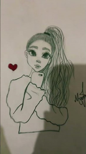 Aesthetic drawing | Art Transition | Art Girl | #shorts