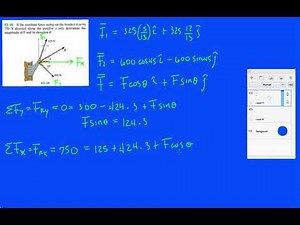 Problem F2-10 Statics Hibbeler 12th (Chapter 2)