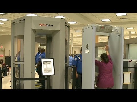 JFK airport passengers pass through unmanned checkpoint