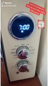 2.7K views · 17 reactions | Don't forget to add an hour onto your clocks this morning .... Here's how to change the clock on the retro microwave ⏰ #Welovewhatwedo #swanculture #swanhome #Magicmoments #swanjourney #sharethejourney | Swan Brand | Facebook
