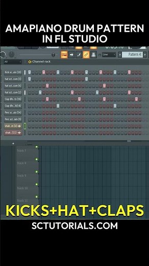 How to make Amapiano drum pattern #flstudio #musicproducer #amapiano