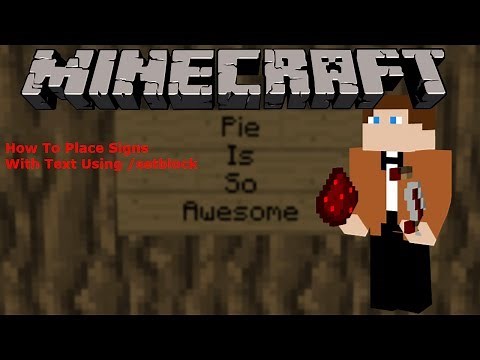 How To Place Signs With Text Using /setblock In Minecraft
