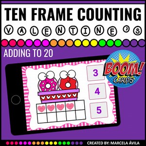Ten Frame Counting Boom Cards™ Distance Learning Math