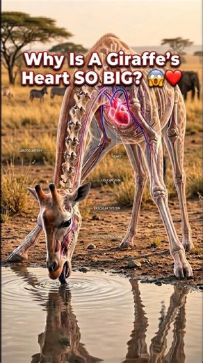 Amazing Giraffe Anatomy: Why Their Heart Is So Big #shorts #animals #wildlife