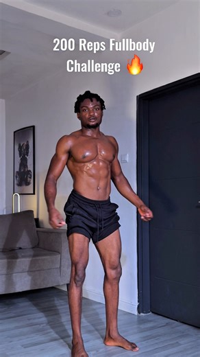 83K views · 1.5K reactions | Try this 200 reps full body workout challenge  Simple movement you can do with bodyweight at home  #reels #health #exercise #morningroutine #homeworkout #nutrition #fitness #wellbeing | Obi Albert | Facebook
