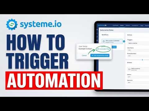 How to Trigger Automation in Systeme.io 2026 (Complete Guide)