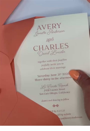 Custom wedding invitations aren’t last minute. Most couples book my service 9 months out. The fastest I’ve designed & delivered? 4 months. 2026 2027 weddings, it’s time. I’m already 50% booked for 2026. Bonus if you’re a Cal Poly couple like these alumni. Go Mustangs. @Cal Poly #calpolyslo #calpolyalumni #weddinginvitation #invitationdesign #2026wedding