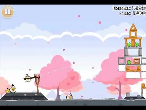 Official Angry Birds Seasons Walkthrough Hogs and Kisses 1-16