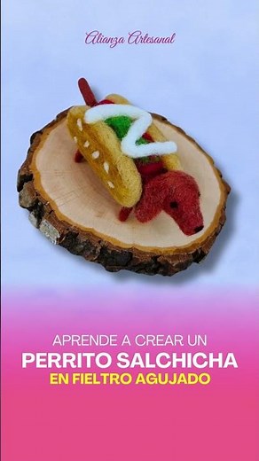 Tutorial perrito Salchicha en fieltro agujado tutorial gratuito needle felting #fieltroagujado