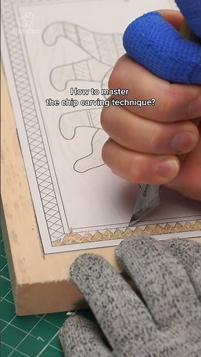 Watch this chip carving technique transform wood in seconds🪵✨ #WoodCarving #ChipCarving #CarveTok