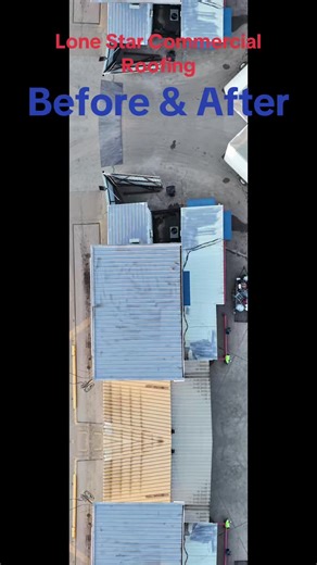 A little before & after of a roof we just wrapped up! We specialize in commercial roof restoration! Give us a call 346-385-4334 #roof #roofing #roofinglife #roofingconstruction #roofingcontractor #roofingtiktok #commercial #construction #constructionlife
