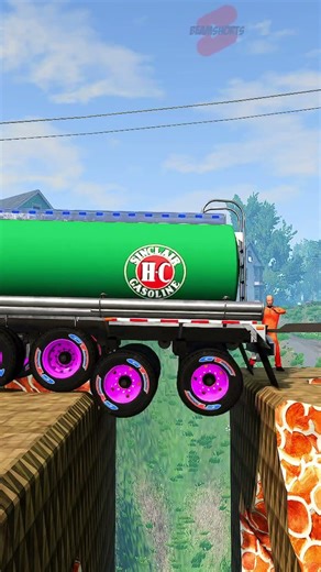 Truck Tow Trailers vs Concrete | BeamNG Drive 🚚 #short #beamng #beamngdrive #trucksvs